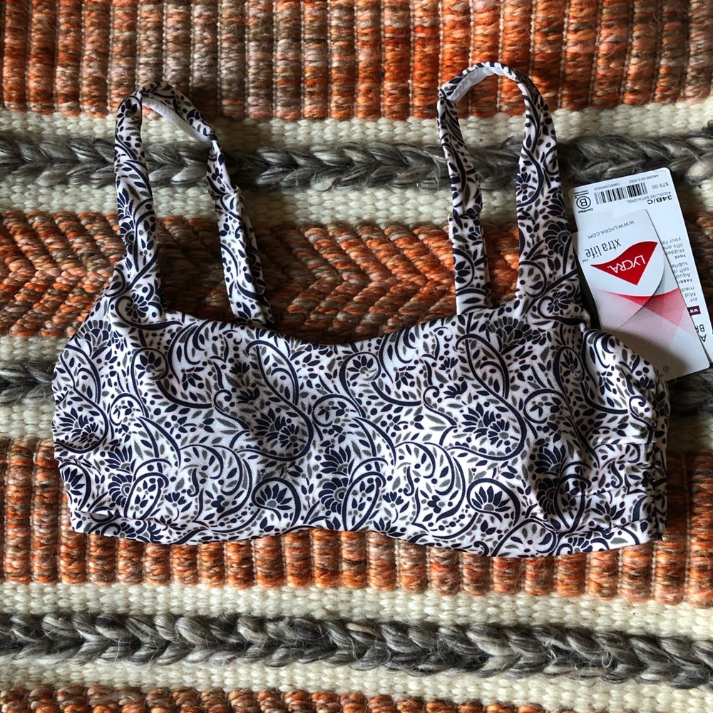 Athleta Aqualuxe Batik Bra-sized bikini top - Picture 2 of 3